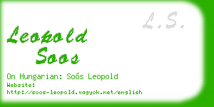 leopold soos business card